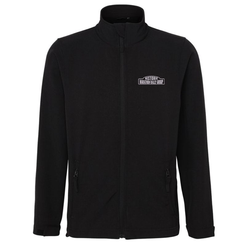 Full Zip Soft Shell Jacket, unisex fit, embroidered with logo to left breast.