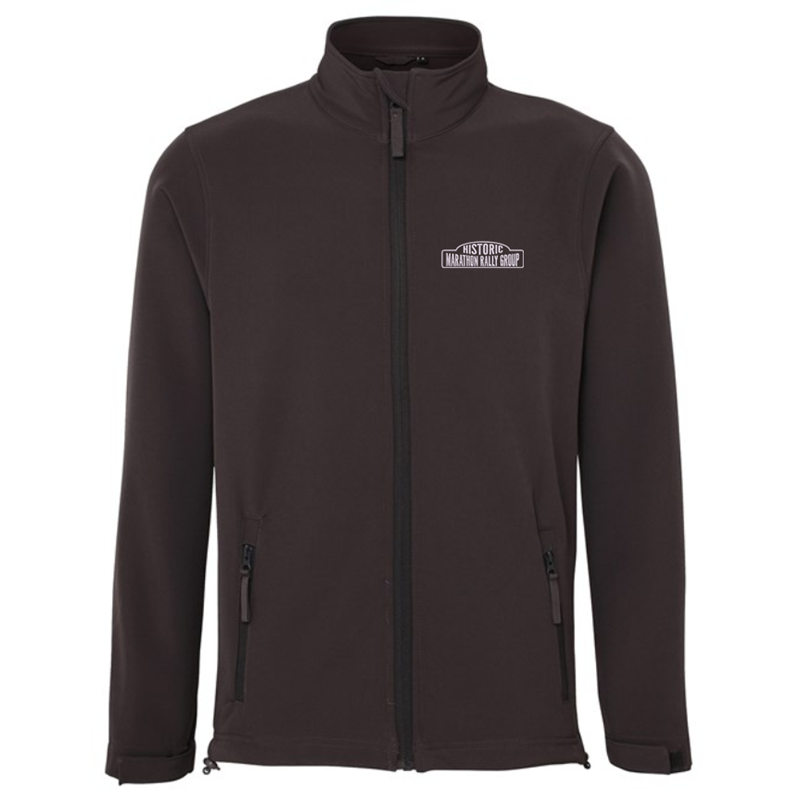 Full Zip Soft Shell Jacket, unisex fit, embroidered with logo to left breast