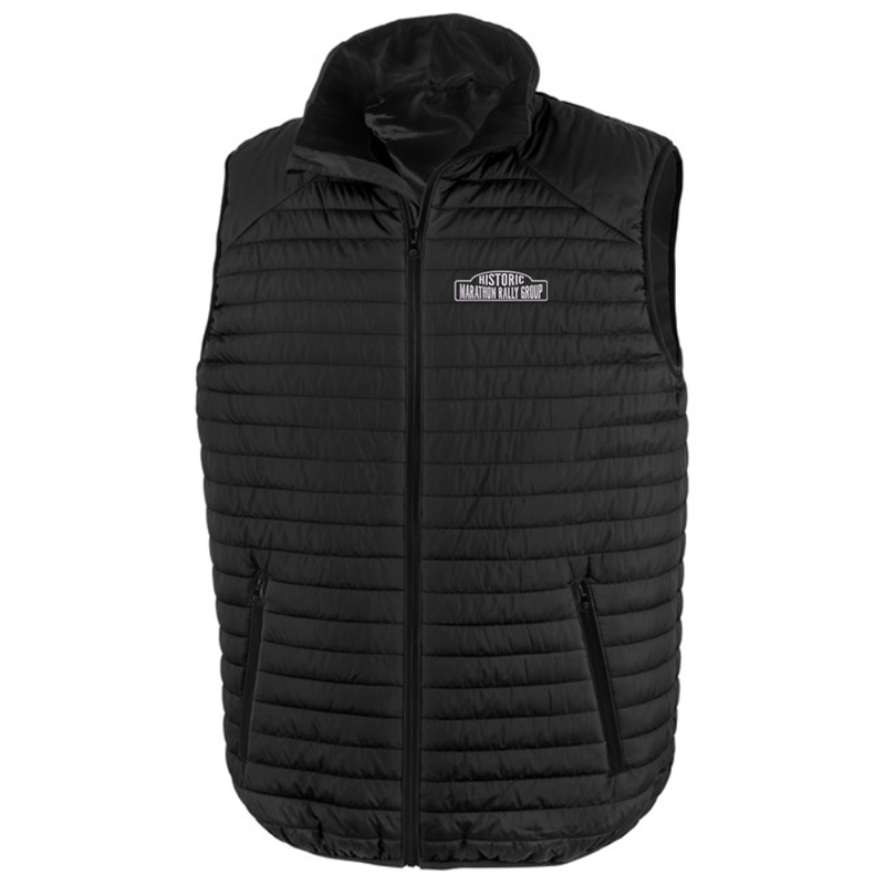 Soft padded thermotech gilet, unisex fit, embroidered with logo to left breast.