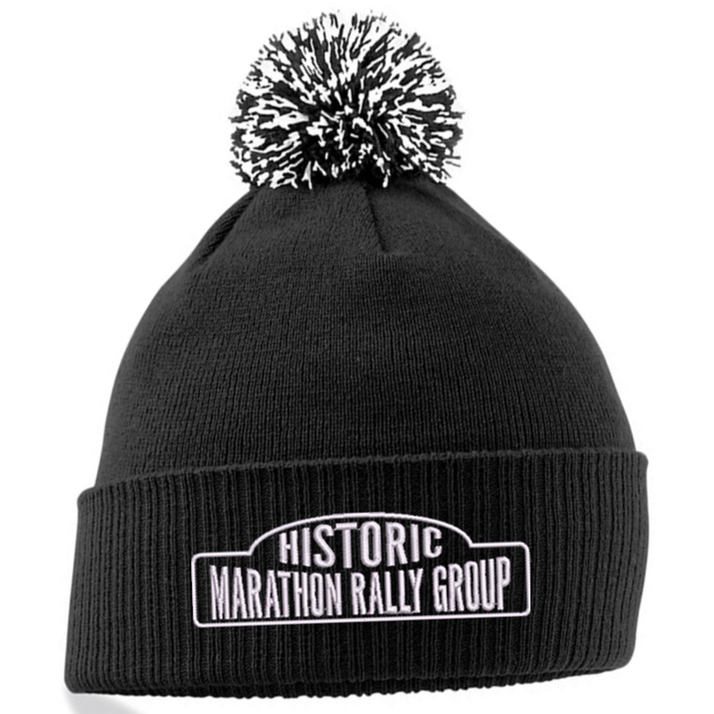 Classic Pom Pom Beanie hat, with logo embroidered to front.