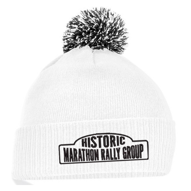 Classic Pom Pom Beanie hat, with logo embroidered to front.