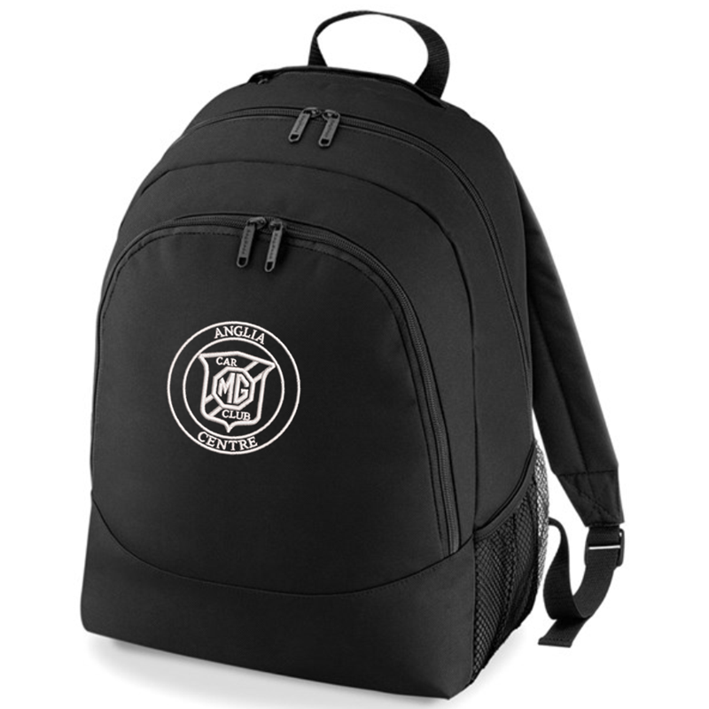 600D Polyester universal backpack with MGF logo, add your region name at checkout.