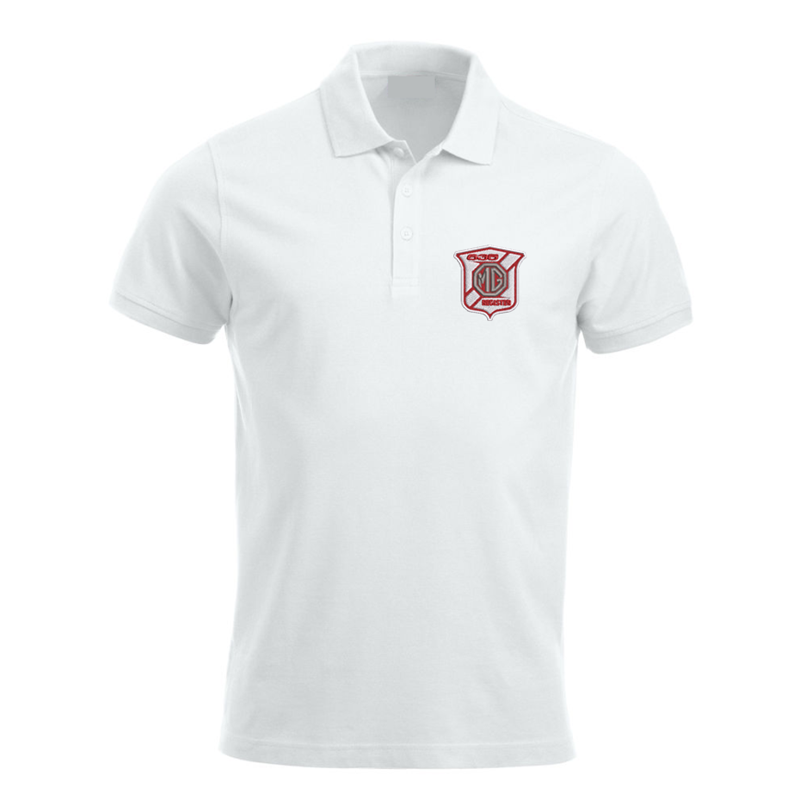 Polycotton Poloshirt embroidered logo left breast.