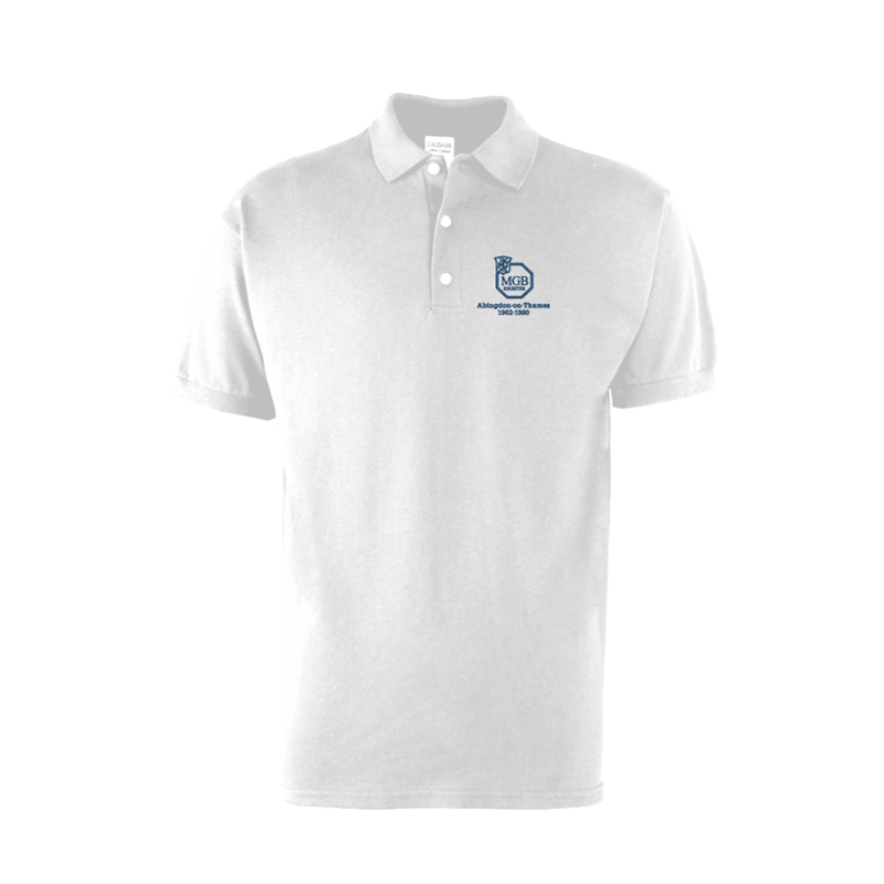 Polycotton poloshirt with Abingdon logo to left breast