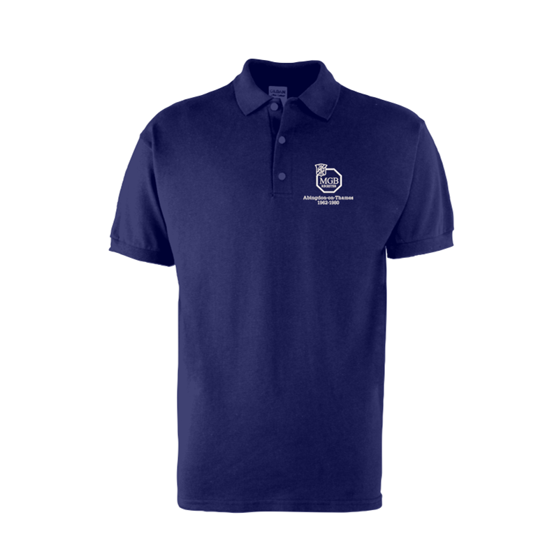 Polycotton poloshirt with Abingdon logo to left breast
