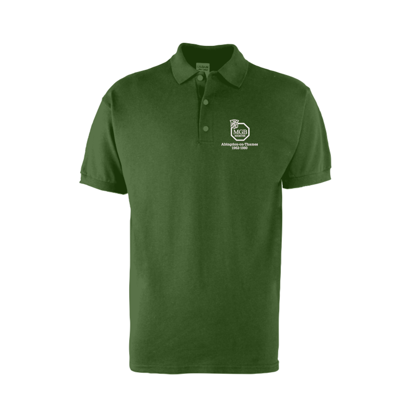 Polycotton poloshirt with Abingdon logo to left breast
