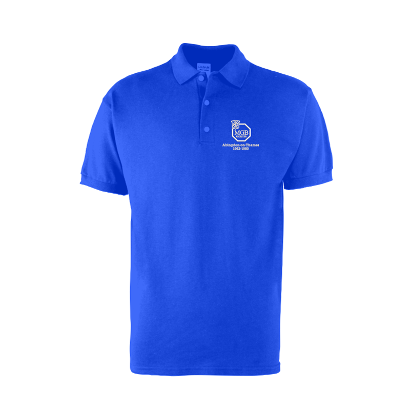 Polycotton poloshirt with Abingdon logo to left breast