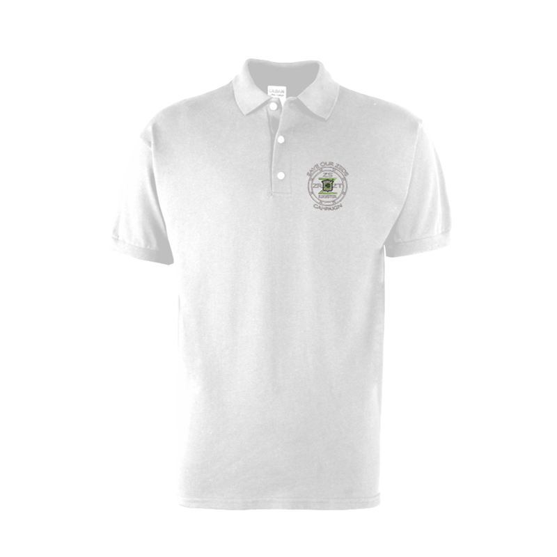 Polyester/Cotton mix poloshirt with logo left beas and flag logo to sleeve