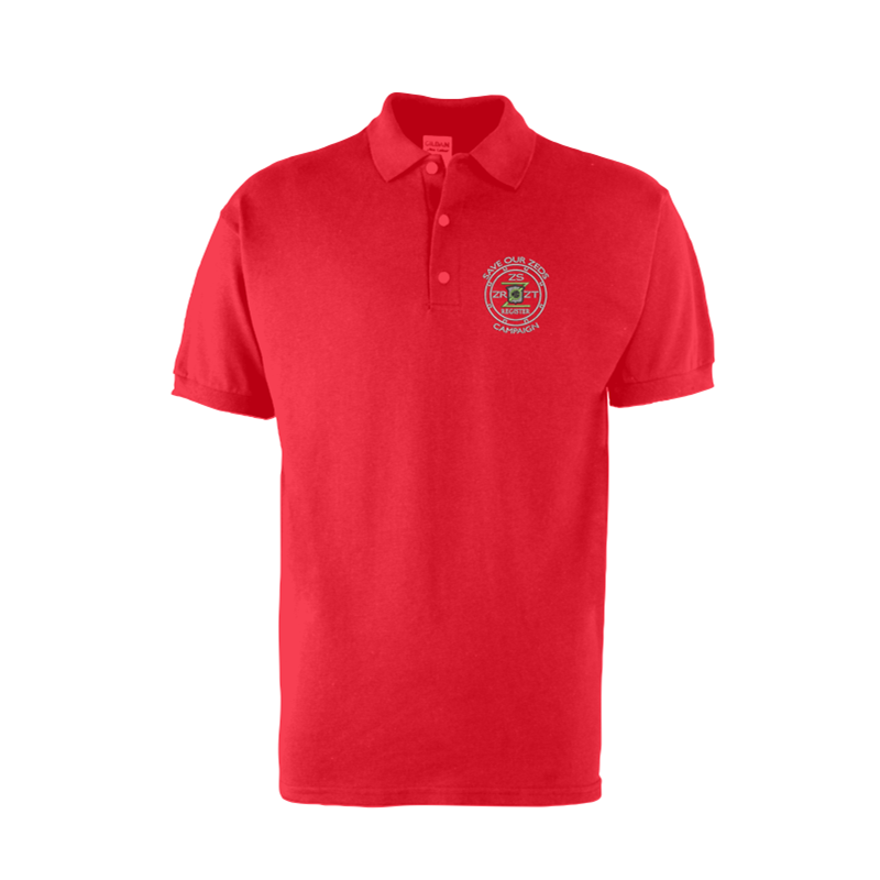 Polyester/Cotton mix poloshirt with logo left beas and flag logo to sleeve