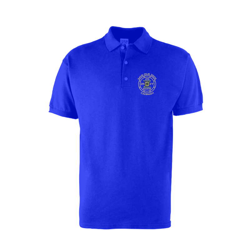 Polyester/Cotton mix poloshirt with logo left beas and flag logo to sleeve