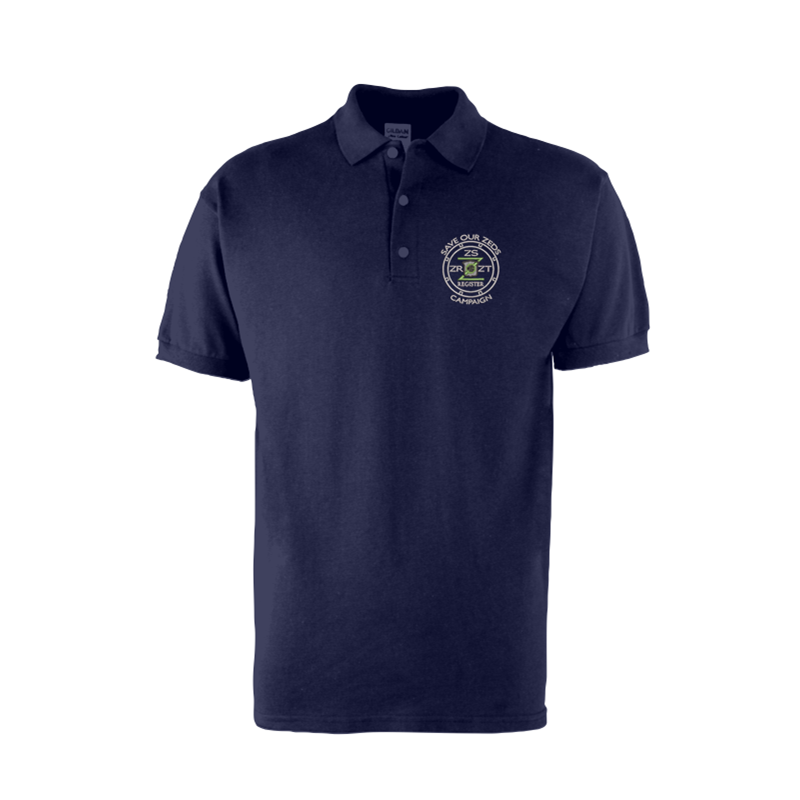 Polyester/Cotton mix poloshirt with logo left beas and flag logo to sleeve