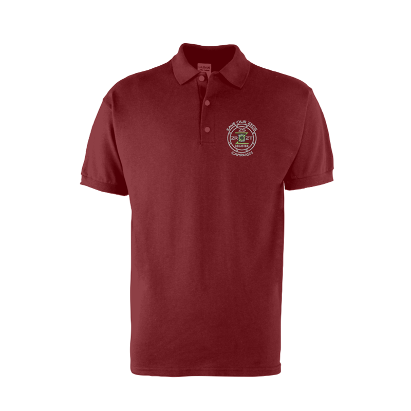 Polyester/Cotton mix poloshirt with logo left beas and flag logo to sleeve