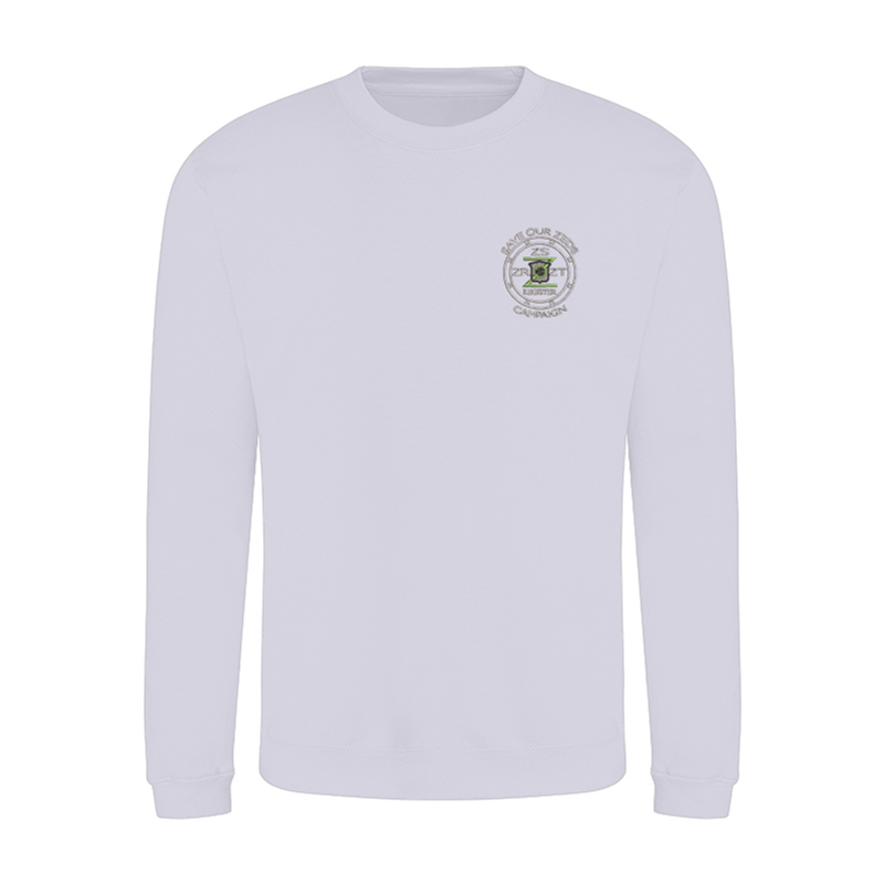 Classic Polyester/Cotton crew neck sweatshirt with embroidered logo.