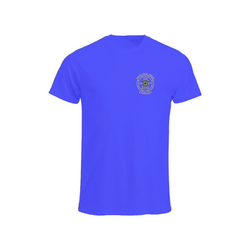 100% Cotton crew neck T Shirt with embroidered logo.