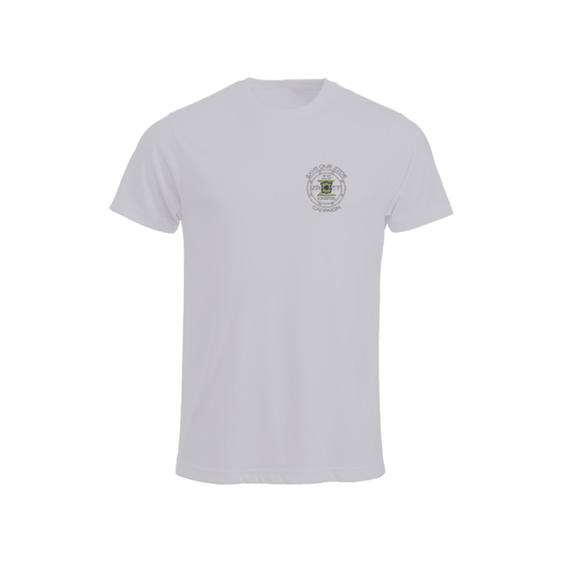 100% Cotton crew neck T Shirt with embroidered logo.