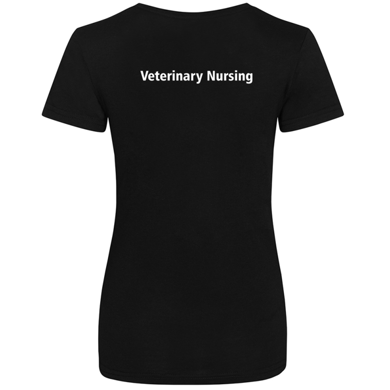 Ladies Fitted  T shirt with logo embroidered front left breast and course name printed to the back