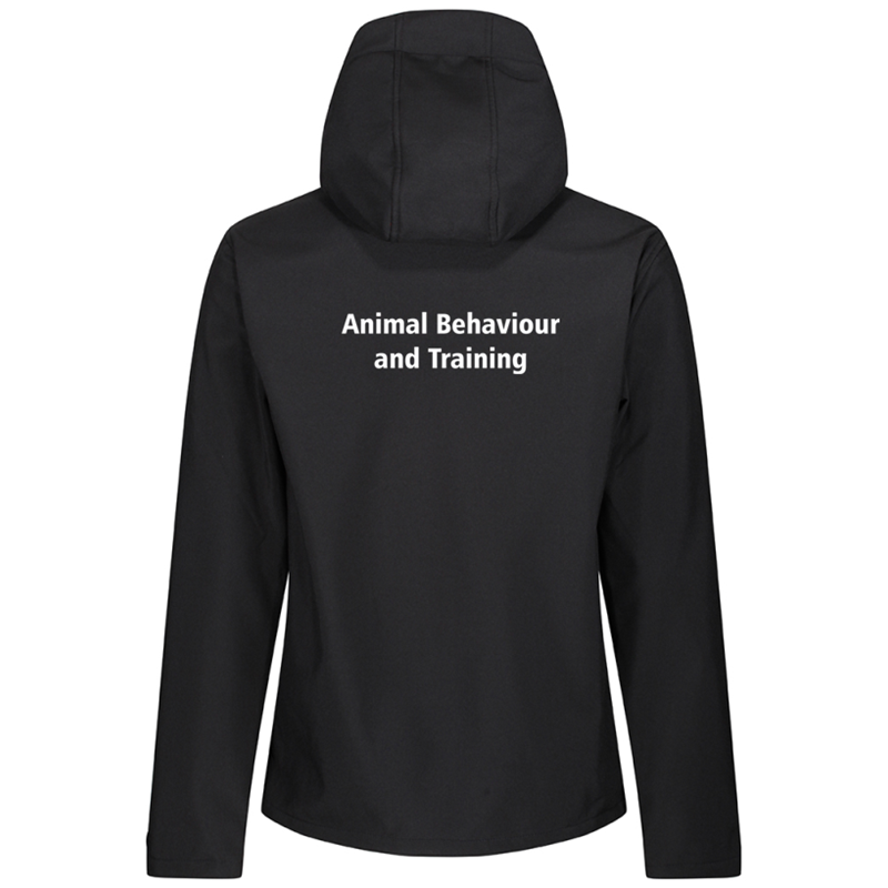 Mens/Unisex Soft Shell Jacket with logo embroidered front left breast and course name printed to the back