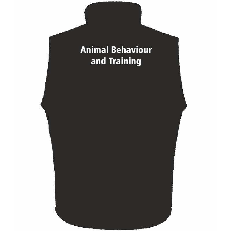 Mens/Unisex Soft Shell Gilet with logo embroidered front left breast and course name printed to the back