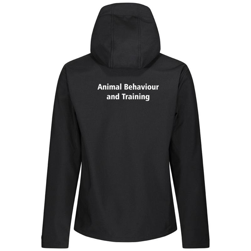 Ladies Soft Shell Jacket with logo embroidered front left breast and course name printed to the back