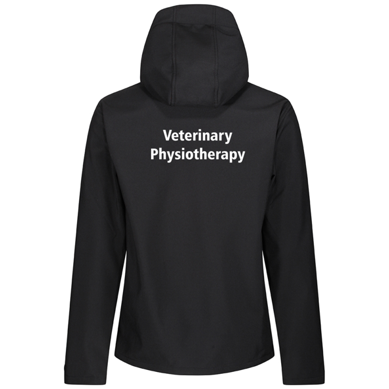 Ladies Soft Shell Jacket with logo embroidered front left breast and course name printed to the back