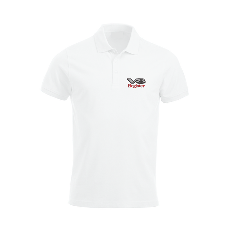 Polycotton poloshirt, unisex fit, logo embroidered to left breast.