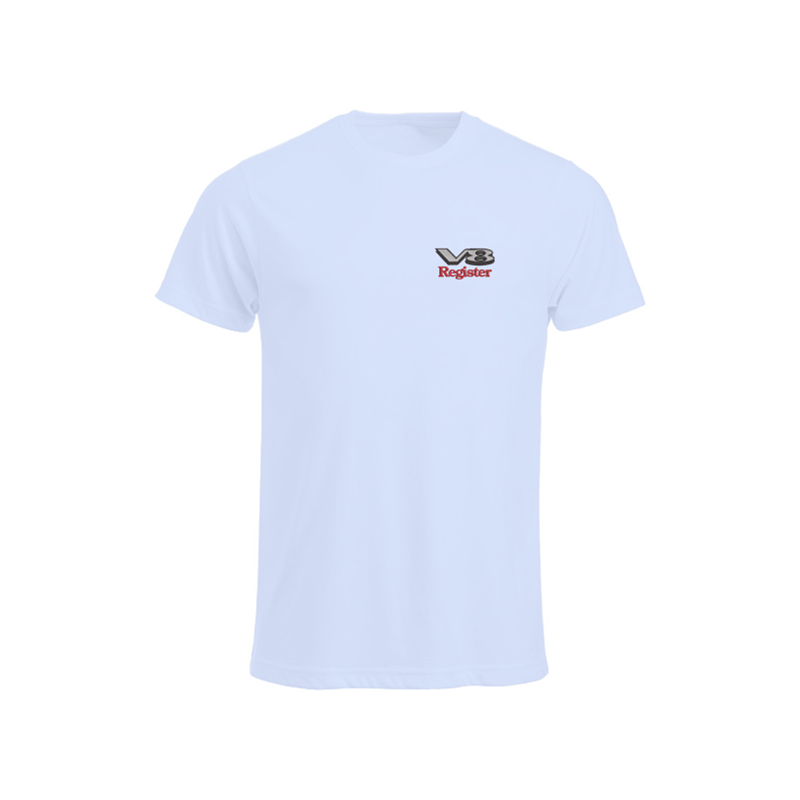 Cotton crew neck t shirts with embroidered logo to left breast