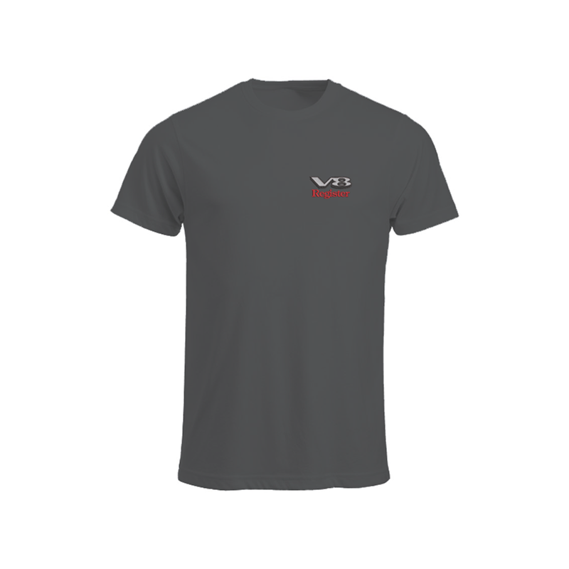 Cotton crew neck t shirts with embroidered logo to left breast