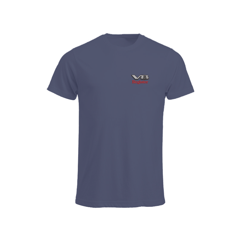 Cotton crew neck t shirts with embroidered logo to left breast