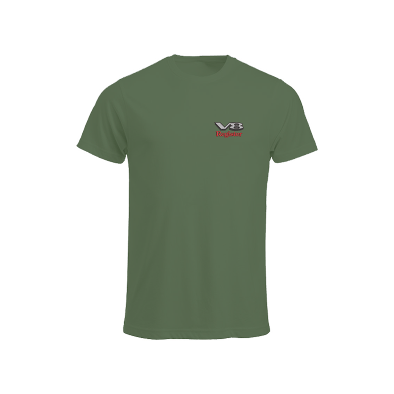 Cotton crew neck t shirts with embroidered logo to left breast