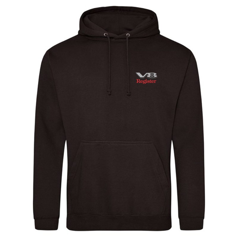 Polyester/Cotton fabric, classic pouch pocket hooded sweatshirt embroidered with logo to left breast.