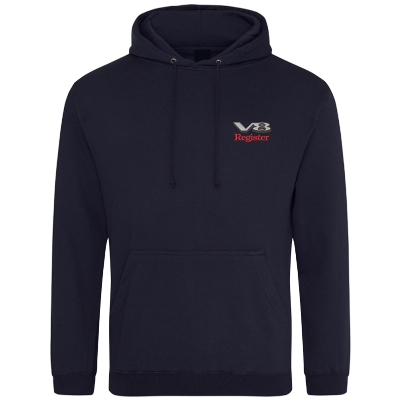 Polyester/Cotton fabric, classic pouch pocket hooded sweatshirt embroidered with logo to left breast.
