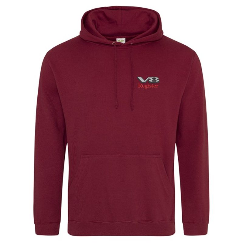 Polyester/Cotton fabric, classic pouch pocket hooded sweatshirt embroidered with logo to left breast.
