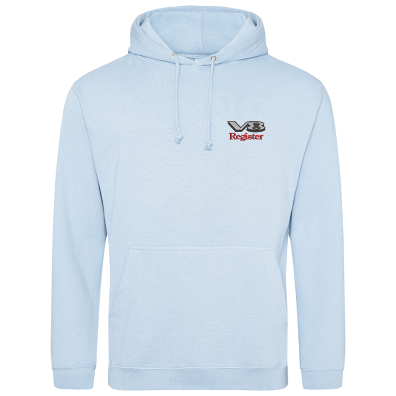 Polyester/Cotton fabric, classic pouch pocket hooded sweatshirt embroidered with logo to left breast.