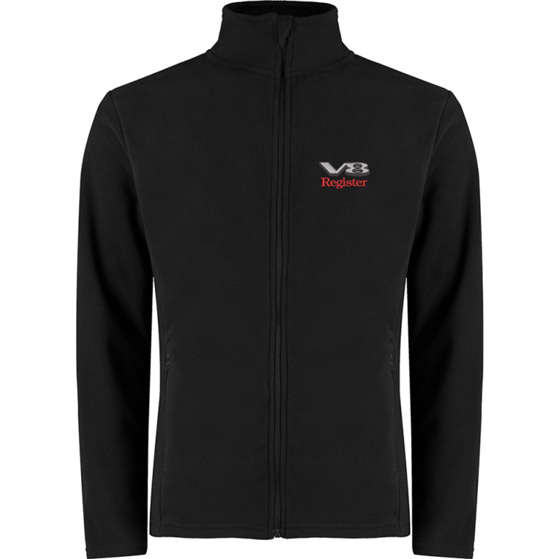 Polar fleece full zip jacket embroidered with logo to left breast