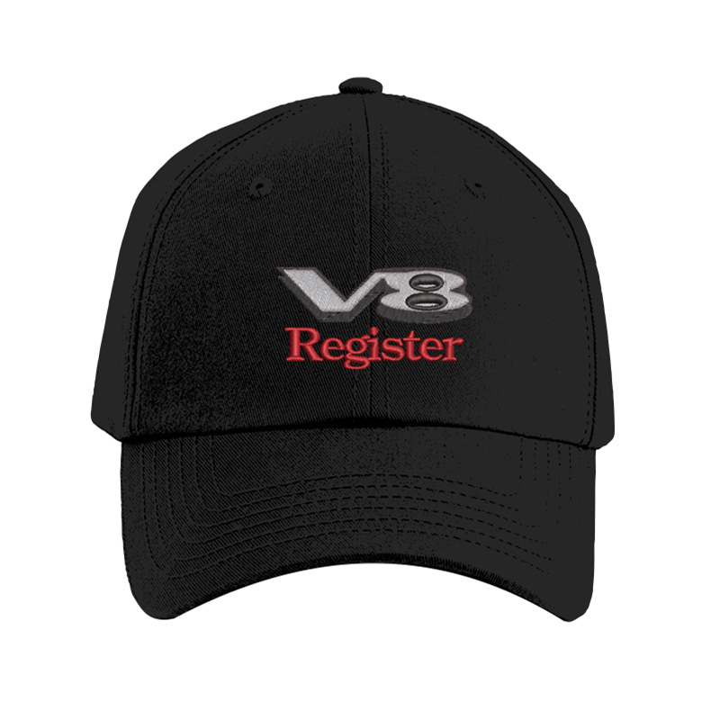 Cotton premium baseball cap with logo embroidered to front.