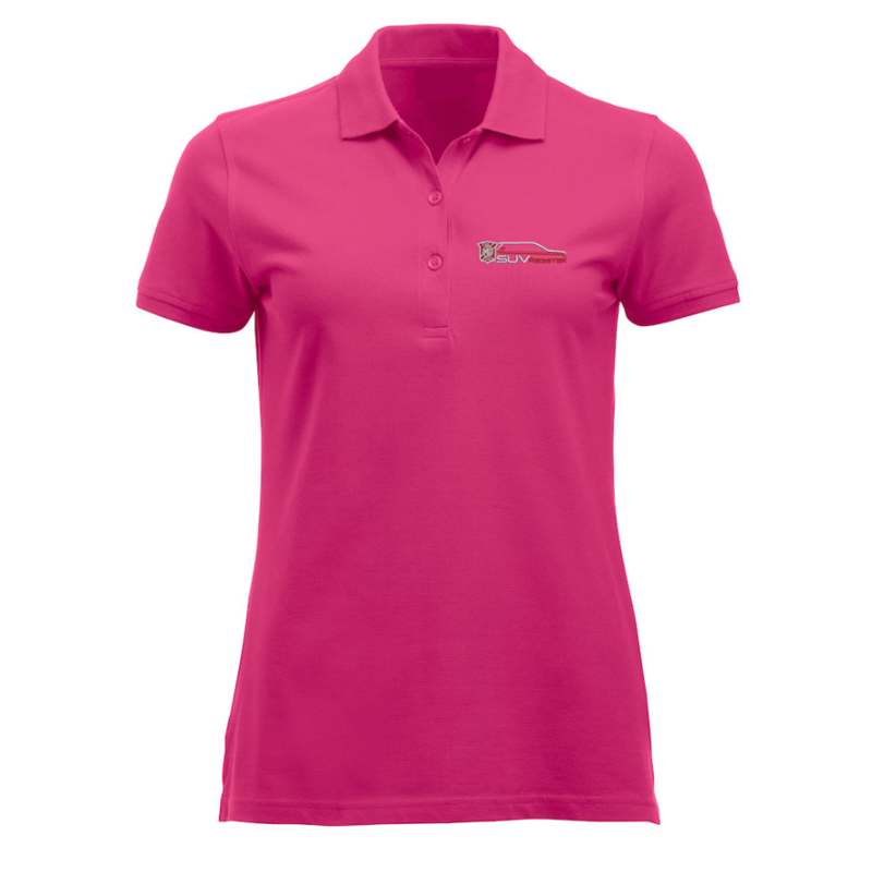 Polycotton poloshirt ina ladies fit with logo embroidered to left breast.