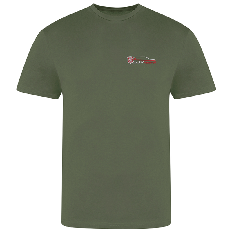 Cotton crew neck t shirt, unisex fit, embroidered with club logo to left breast