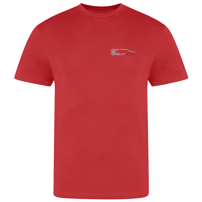 Cotton crew neck t shirt, unisex fit, embroidered with club logo to left breast