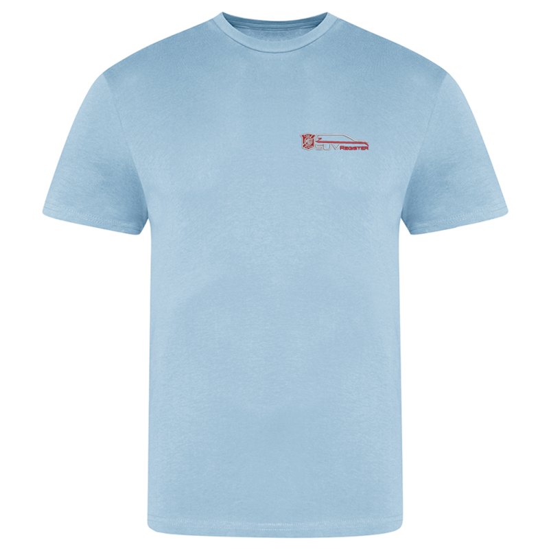 Cotton crew neck t shirt, unisex fit, embroidered with club logo to left breast