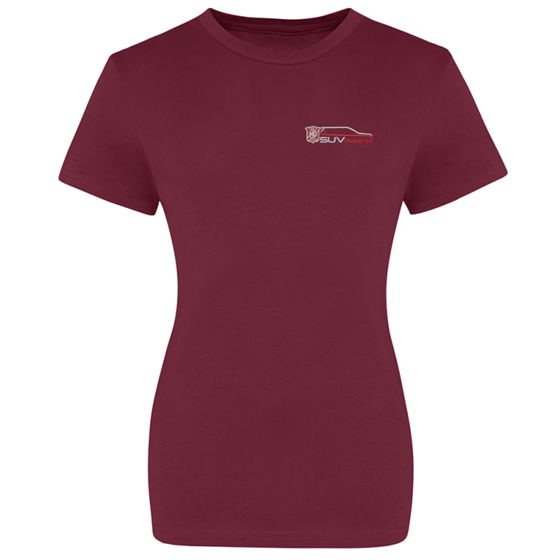 Cotton Crew Neck T Shirt with embroidered logo to left breast