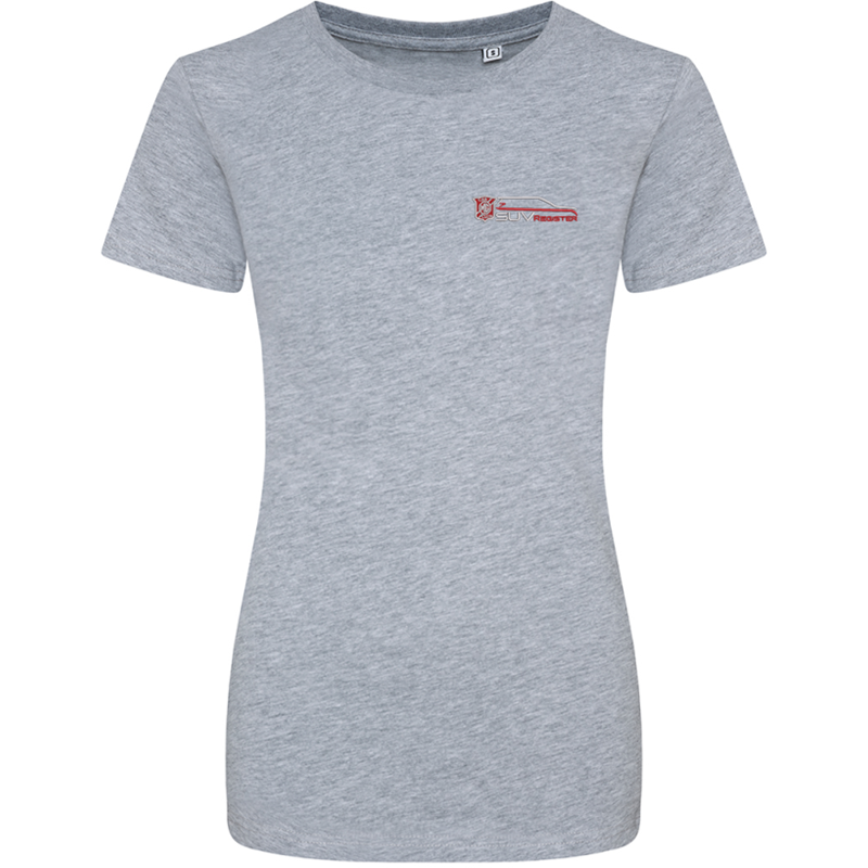 Cotton Crew Neck T Shirt with embroidered logo to left breast