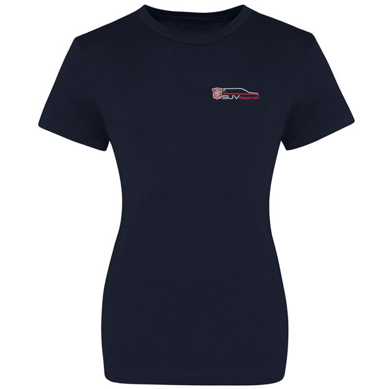 Cotton Crew Neck T Shirt with embroidered logo to left breast