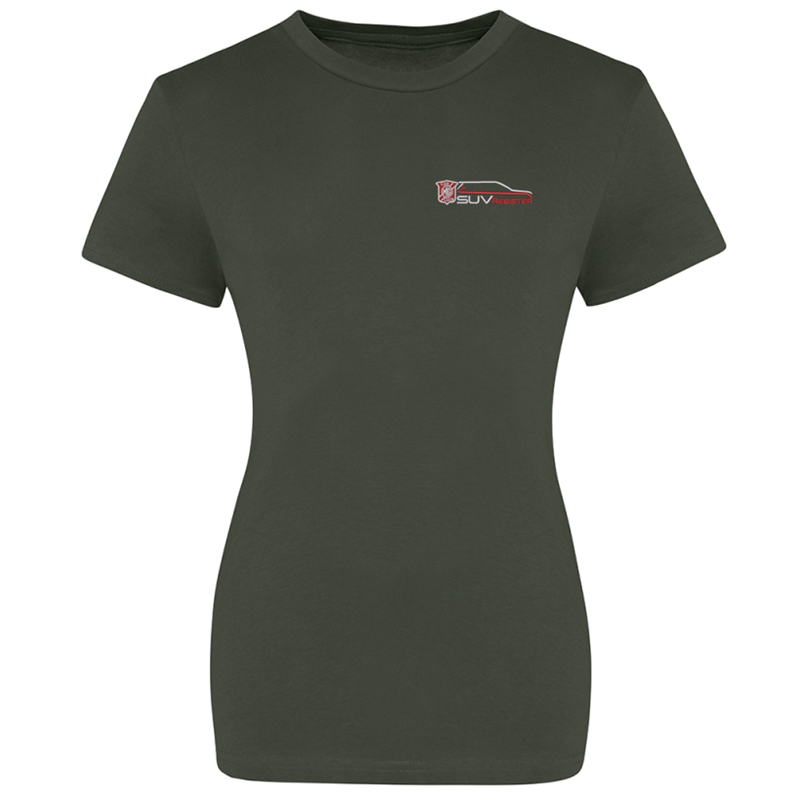 Cotton Crew Neck T Shirt with embroidered logo to left breast