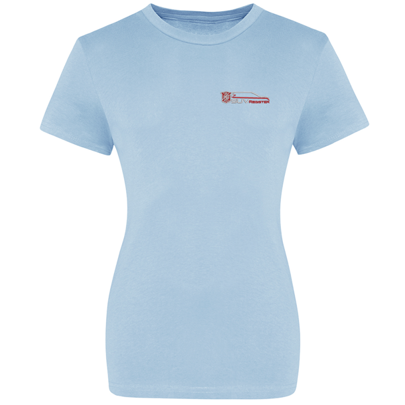 Cotton Crew Neck T Shirt with embroidered logo to left breast