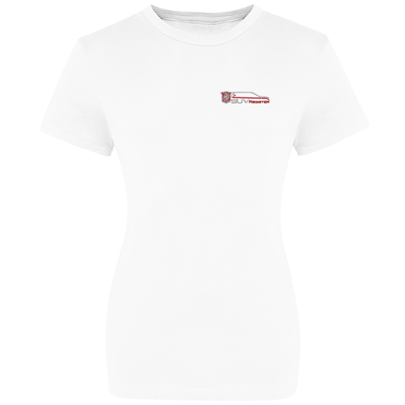 Cotton Crew Neck T Shirt with embroidered logo to left breast