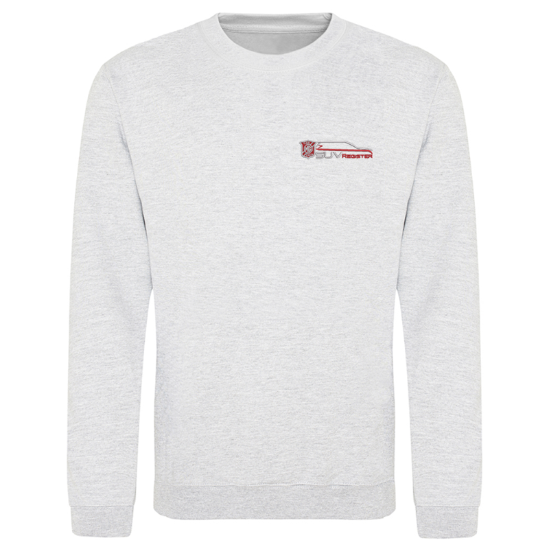 Polyester/Cotton mix, crew neck sweatshirt, Unisex fit, embroidered with logo to the left breast.