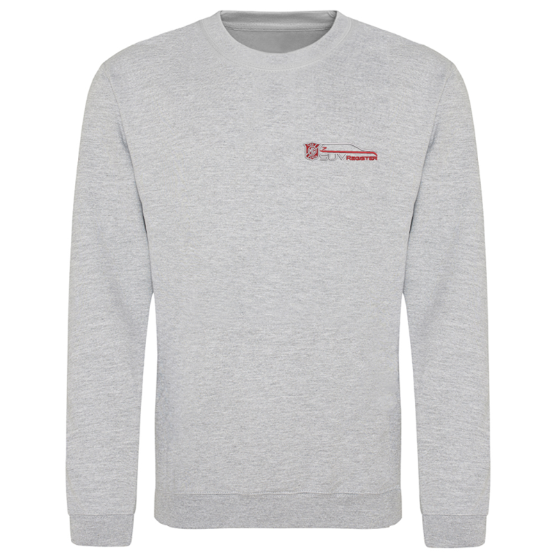 Polyester/Cotton mix, crew neck sweatshirt, Unisex fit, embroidered with logo to the left breast.