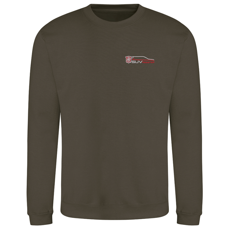 Polyester/Cotton mix, crew neck sweatshirt, Unisex fit, embroidered with logo to the left breast.