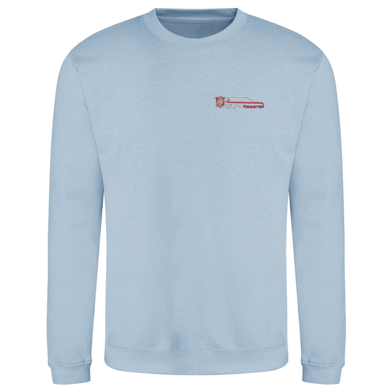 Polyester/Cotton mix, crew neck sweatshirt, Unisex fit, embroidered with logo to the left breast.