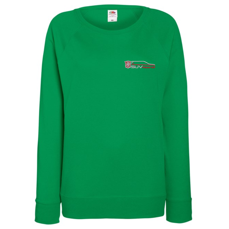 Poly/Cotton crew neck sweatshirt in ladies fit, embroidered with logo to left breast.